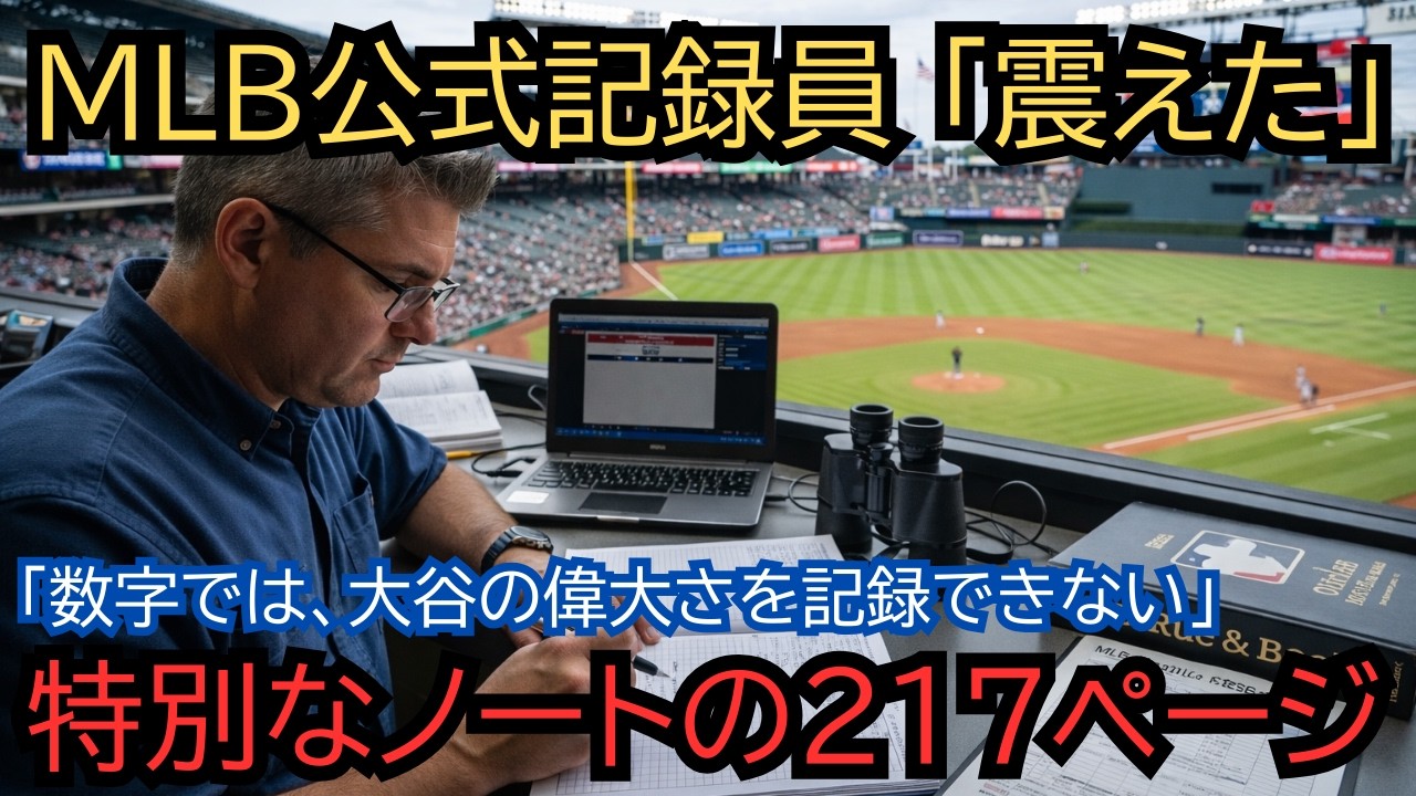 【号泣】「数字では、彼の偉大さを記録できない」MLB公式記録員47歳が22年で初めて作った