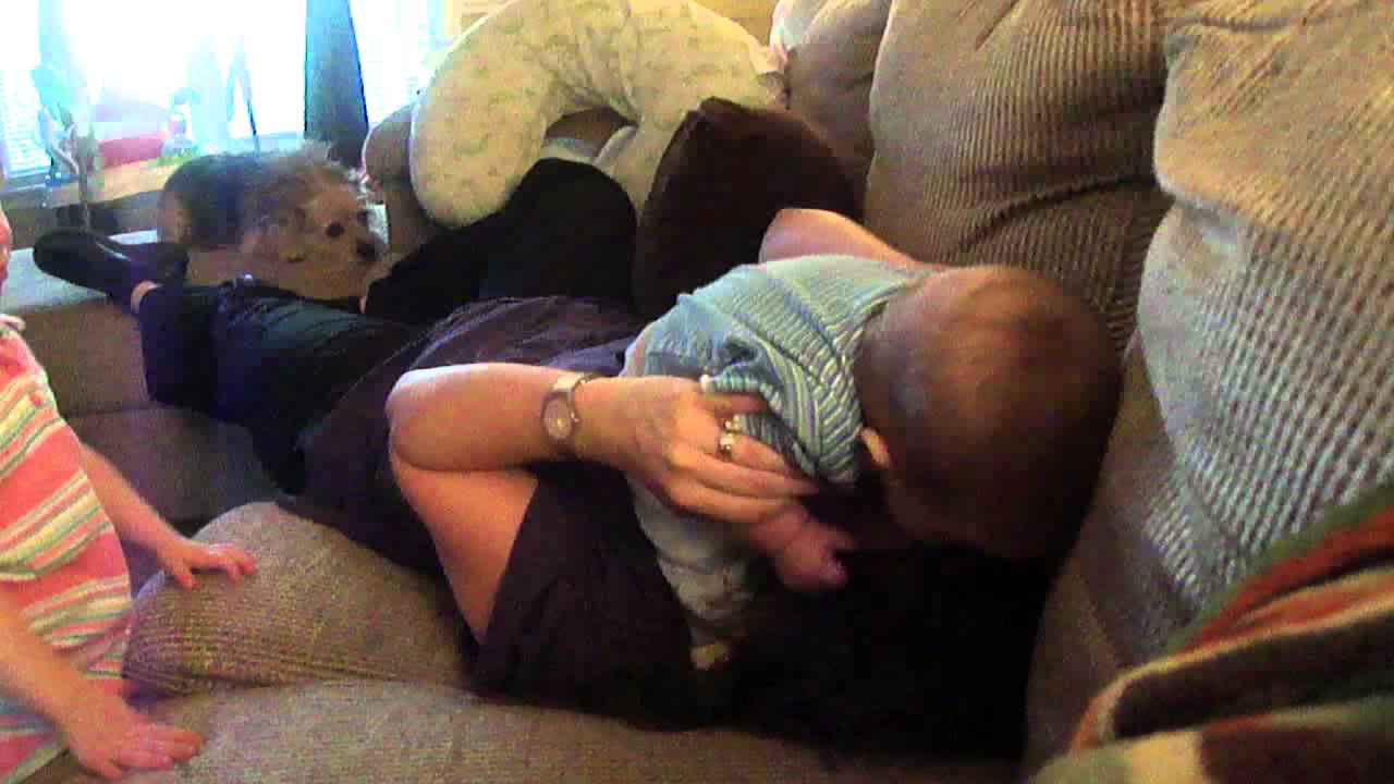 Parker attacking Mommy!