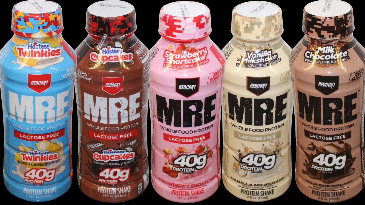 Redcon1 MRE Hostess Cupcakes & Twinkies, Strawberry Shortcake, Milk Chocolate, Vanilla Milkshake