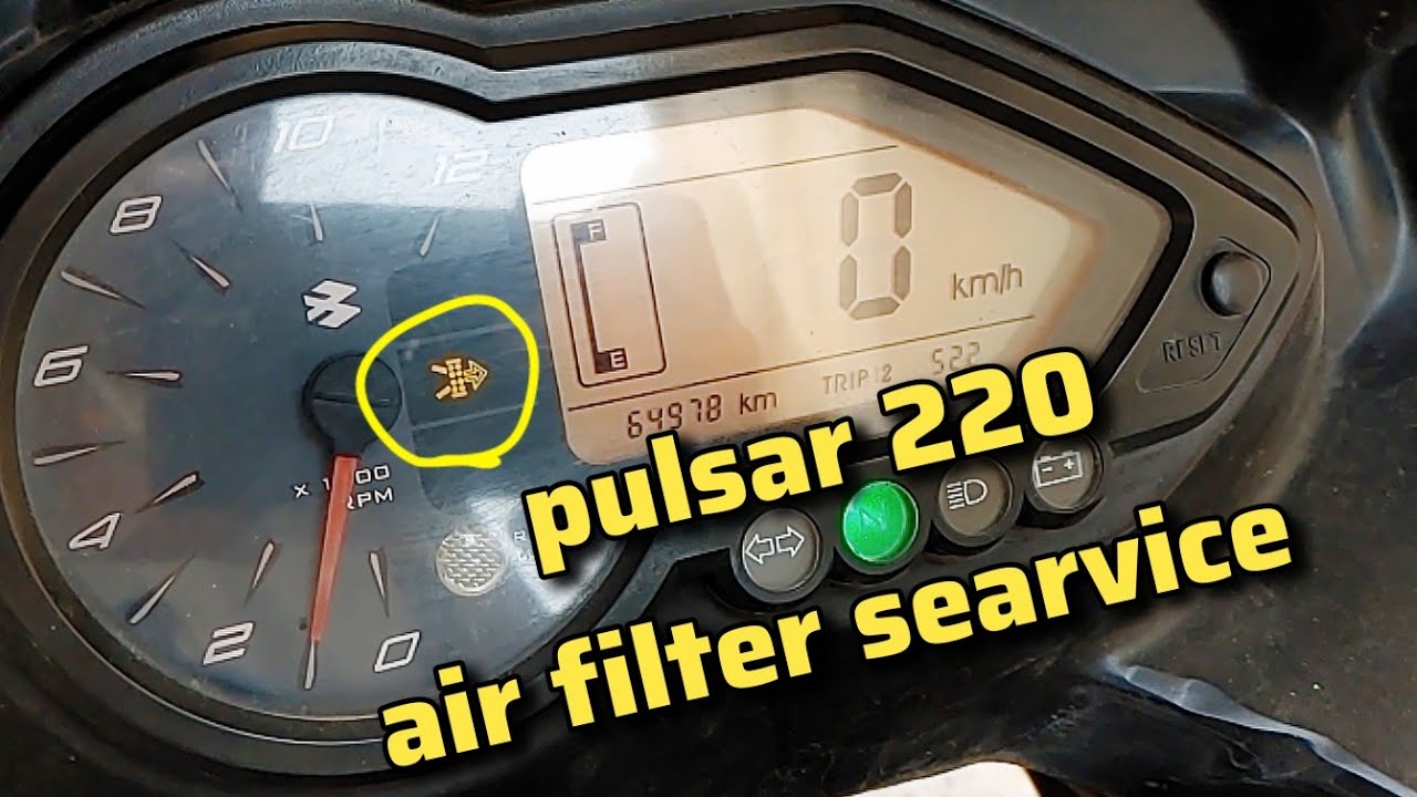 #pulsar220 air filter searvice and warning indicator stop