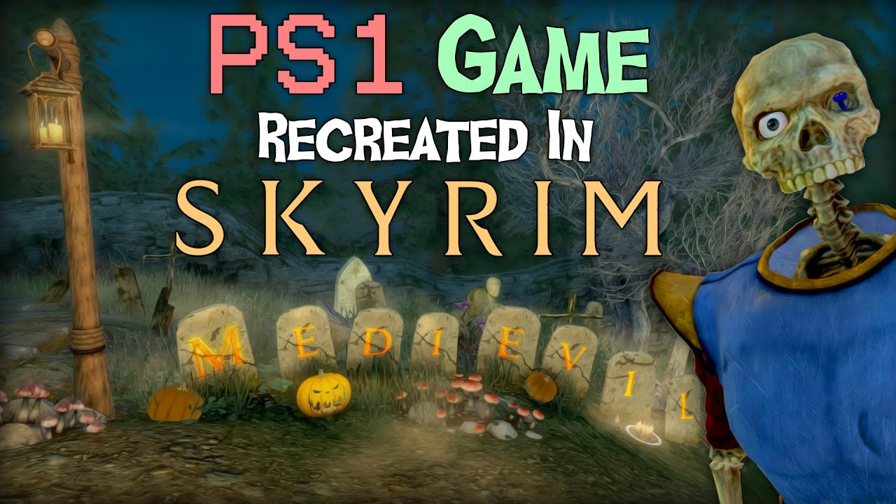 Someone Put This PS1 HALLOWEEN Classic In SKYRIM! | MediEvil - Hero Of Gallowmere