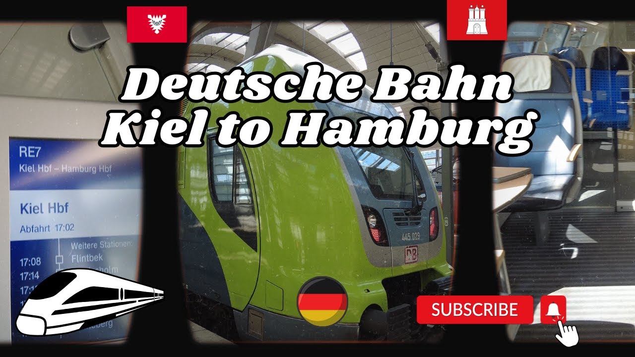 By Train from Kiel to Hamburg, Germany, Deutsche Bahn Regio RE 7, German Trains