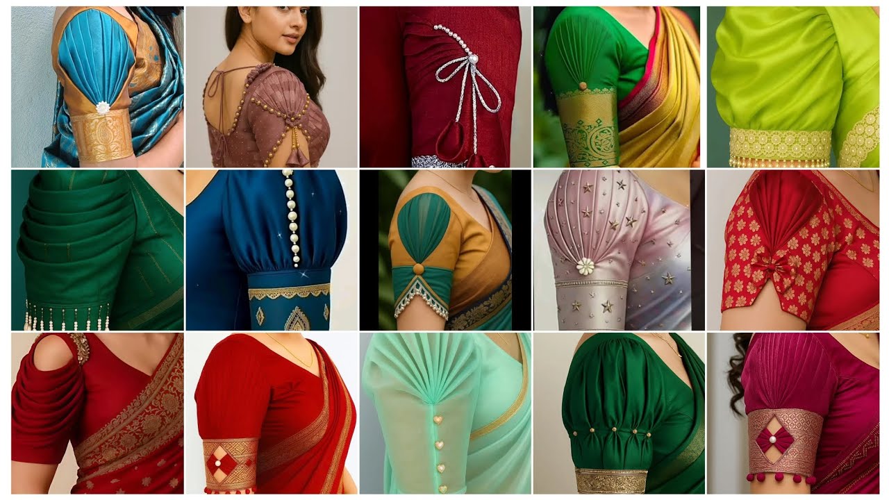 💯Blouse hand design new model/sleeves design/baju design/aasteen design/blouse design/blouse sleeve 