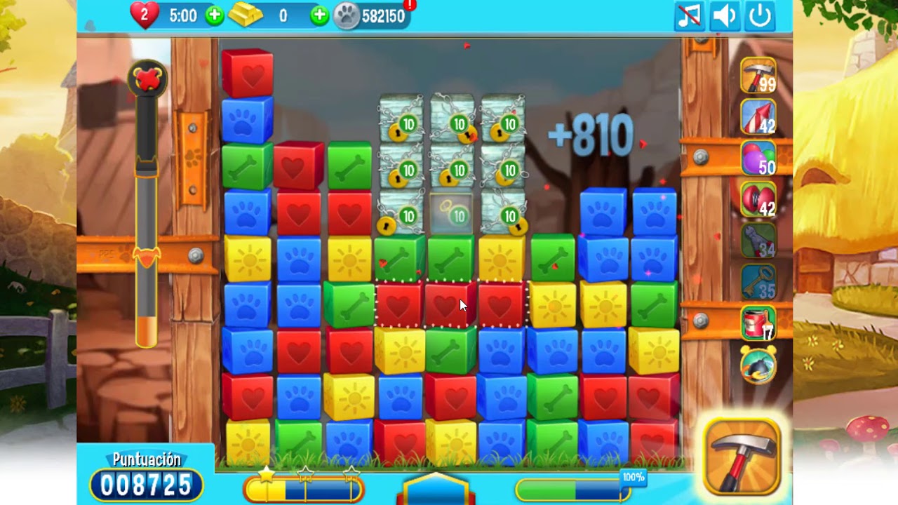 Pet Rescue Saga Nivel 1968 sin booster.-