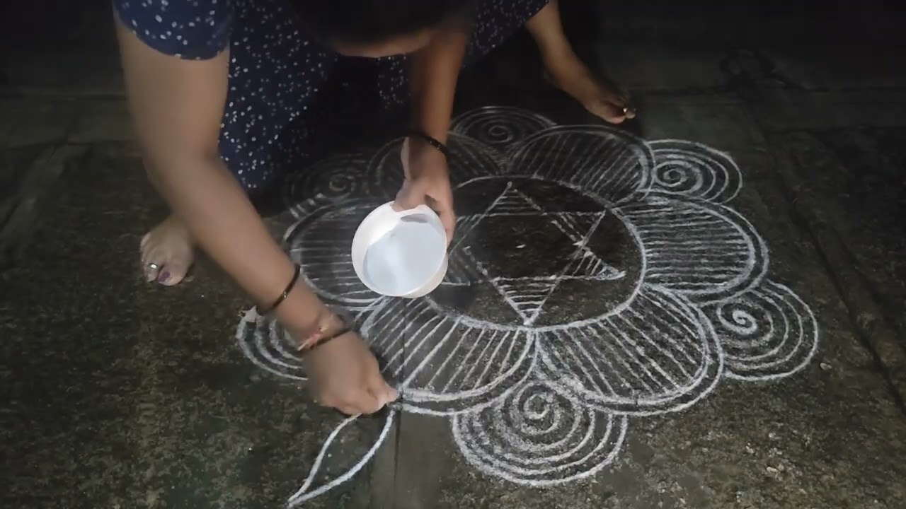 Ushacreation1912 vlogs l daily rangoli l creative rangoli l 