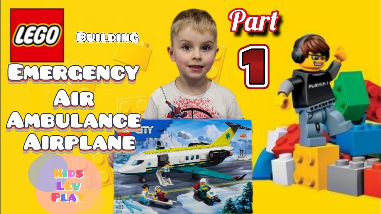 Building the LEGO: Emergency Air Ambulance Airplane. Лего Сіті: Літак швидкої медичної допомоги