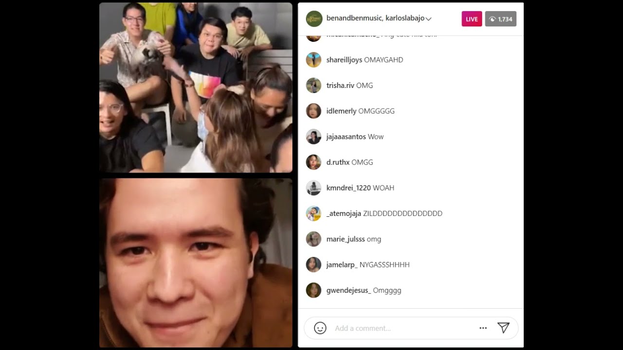 Ben and Ben x juan karlos x zild IG LIVE (HBD mam Agnes)