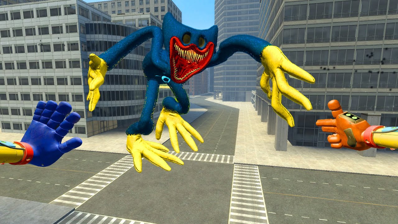GIANT SCARY HUGGY WUGGY FROM POPPY PLAYTIME ATTACKS THE CITY! 😱 | GARRY’S MOD