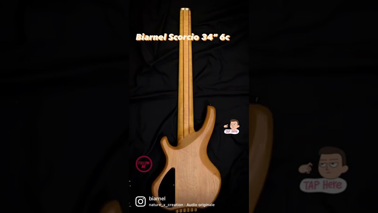 Heavy roasted maple in a headless bass - Biarnel Scorcio 34&rdquo; 6c