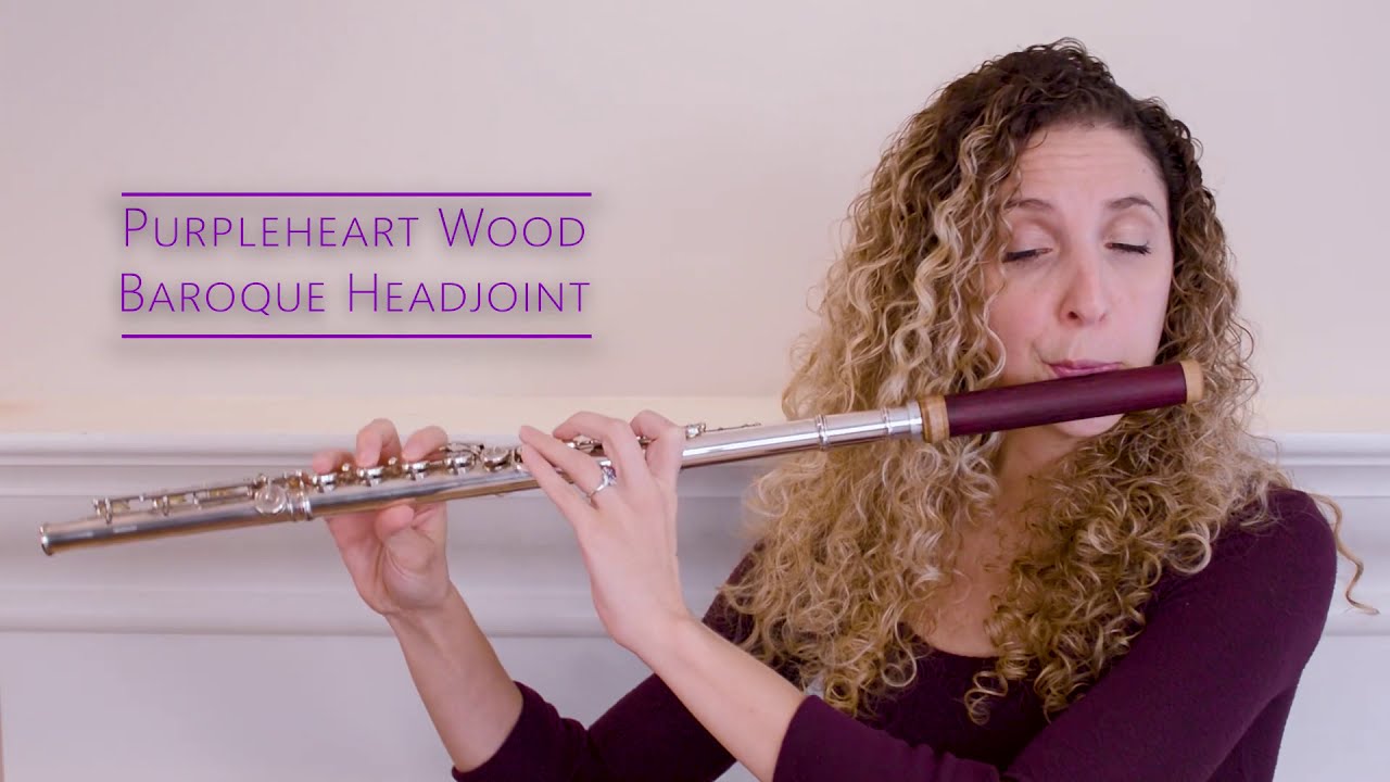 FLUTE HEADJOINT COMPARISON- Baroque (Purpleheart wood) vs Silver
