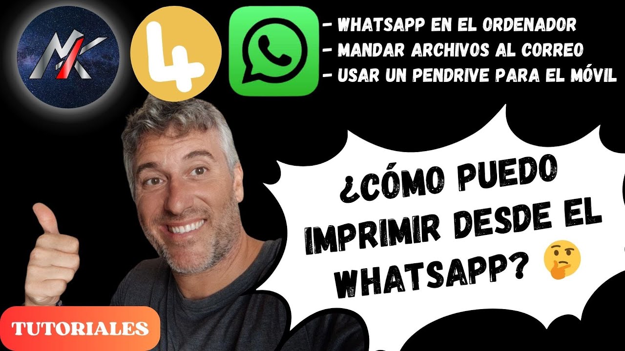 📚 Cómo IMPRIMIR desde WHATSAPP 📱🖨️ INFORMÁTICA ELEMENTAL para DUMMIES (Parte 4) 🤓 [Tutoriales]