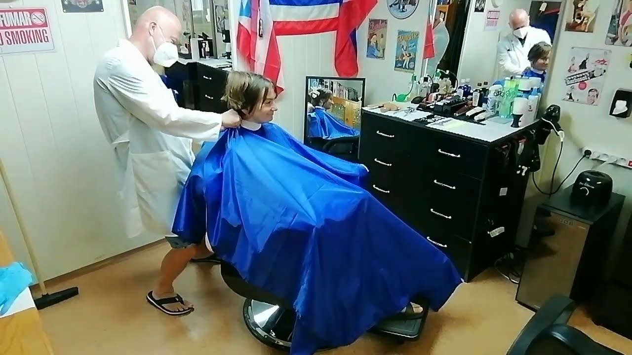 Sexy Lady's forced long hair cut ✂️💈