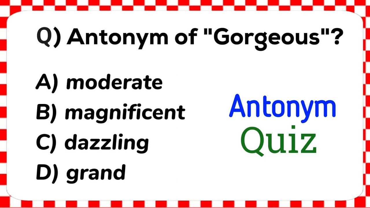 Antonyms in English Grammar | Vocabulary | Antonyms Practice | 25 Practice Questions #antonyms #ssc