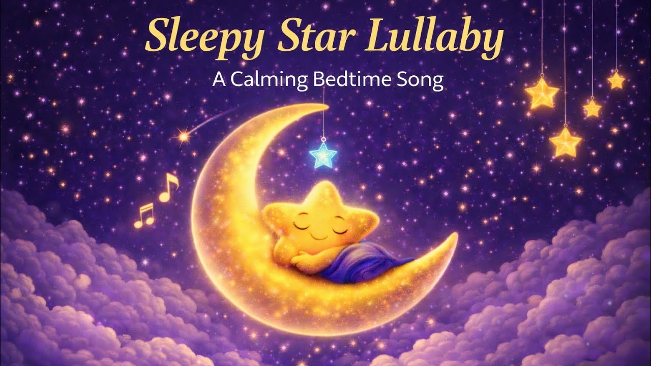 Sleepy Star Lullaby 🌙 | Baby Sleep Music + 1 Hour White Noise for Deep Bedtime Calm