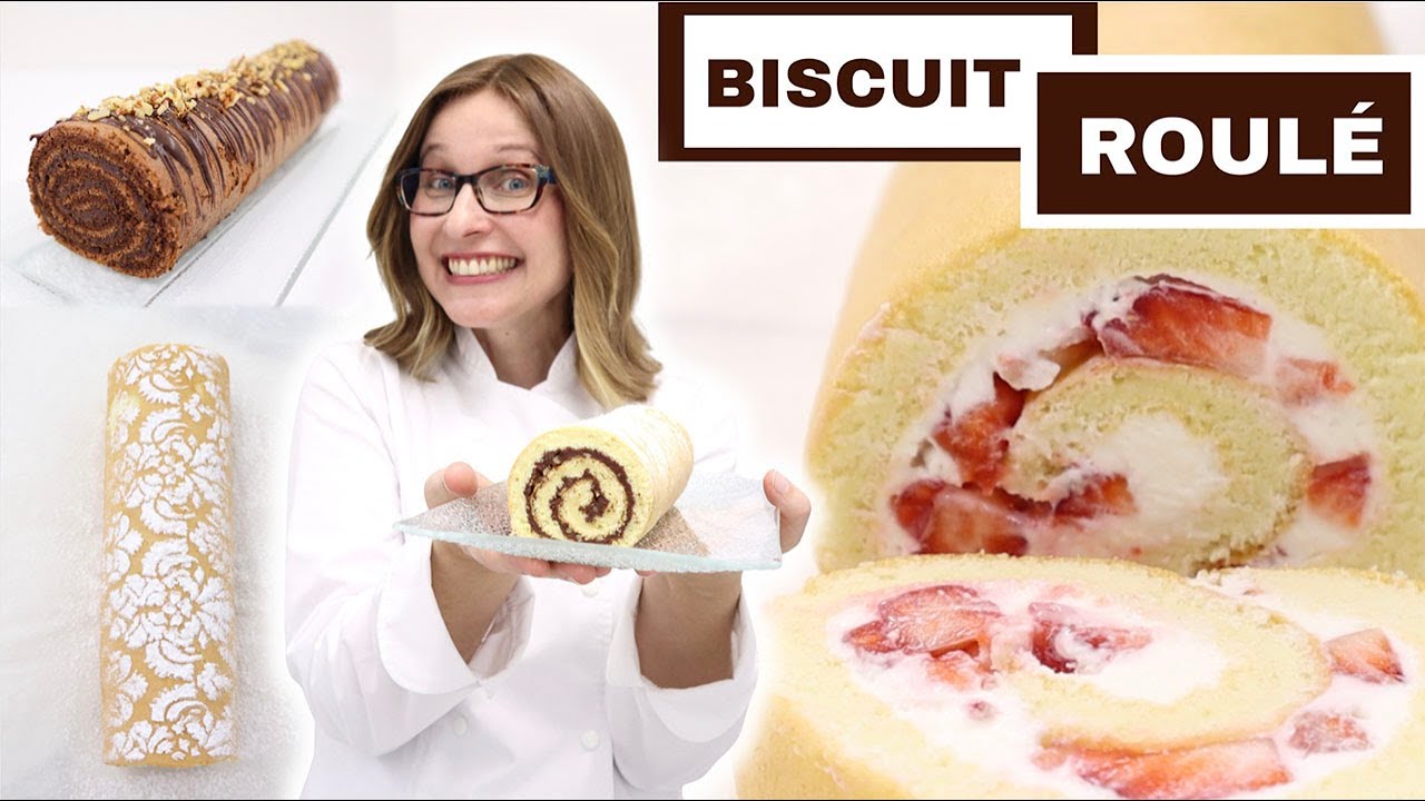🍓 BISCUIT ROULÉ BÛCHE Recette FACILE & INRATABLE Chocolat Confiture Nutella Chantilly Mascarpone + 🍓