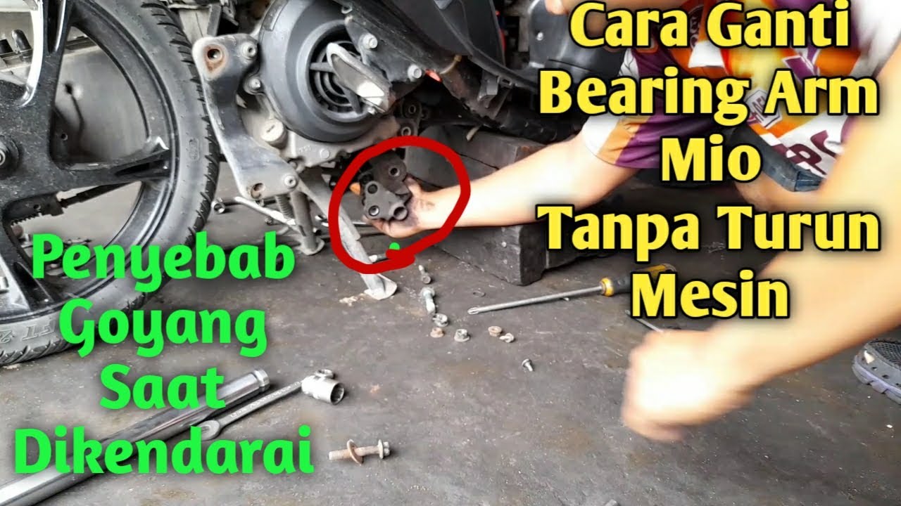 Cara mudah ganti bearing arm mio