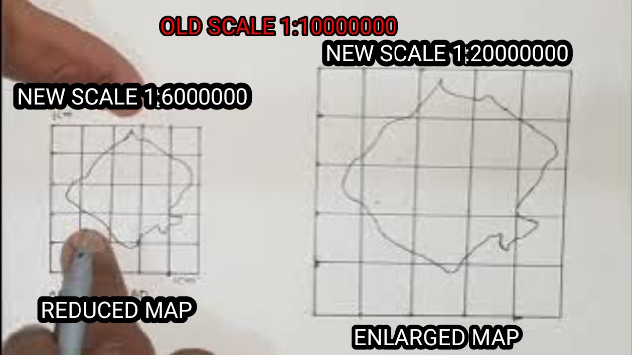 मानचित्रो का विवर्धन व लघुकरण की वर्ग विधि/GEOGRAPHY /ENLARGEMENT AND REDUCTION MAP BY SQUARE METHOD
