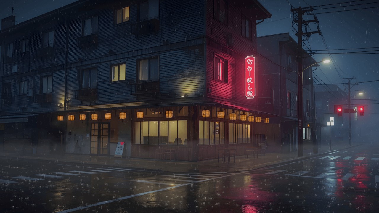 Cozy Rain Lofi 🌙 Find Your Calm in a Quiet Night City • Deep Focus🎧