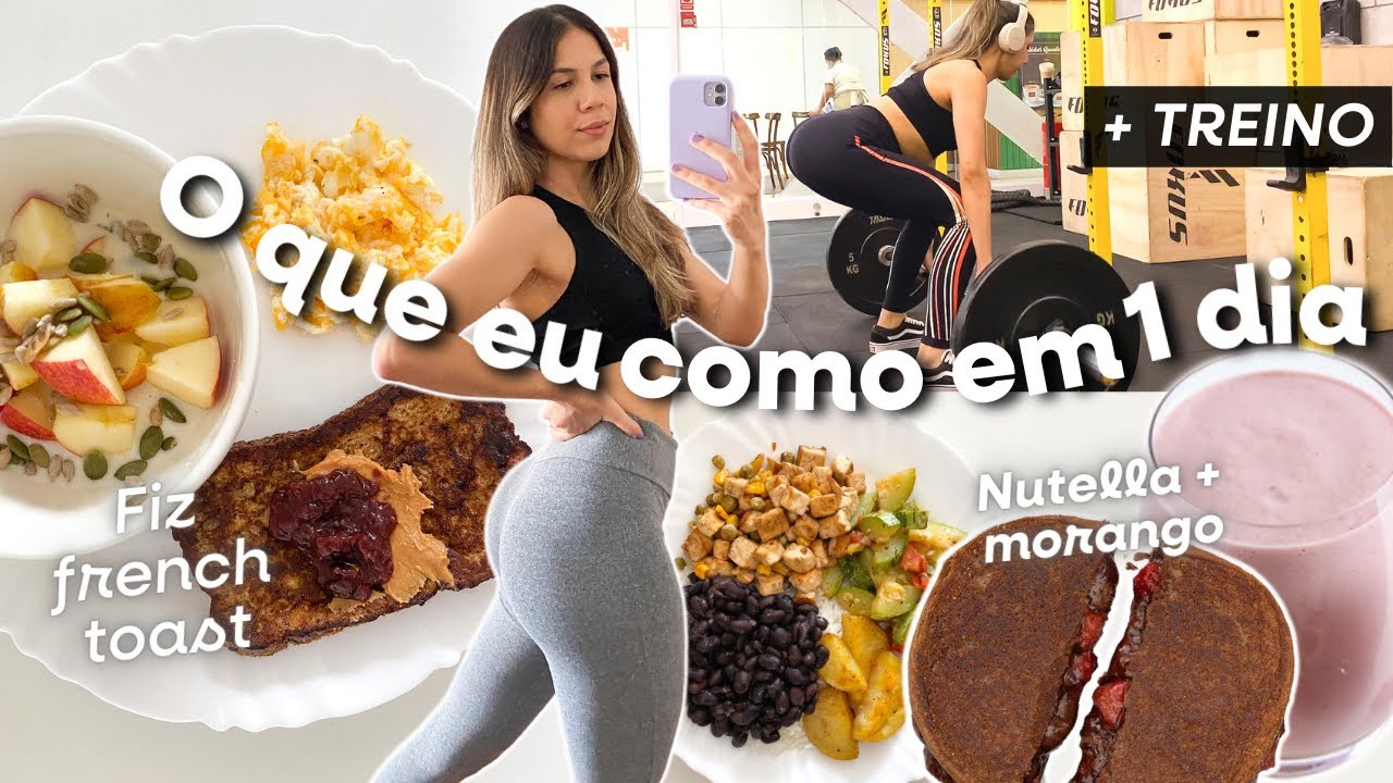 TUDO O QUE EU COMO EM UM DIA PARA GANHO DE MASSA + TREINO DE POSTERIORES