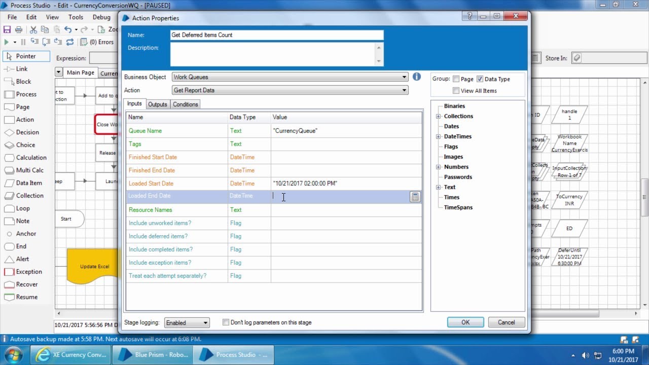 Blue Prism Video Tutorial | 037 | Work Queues - Defer Item