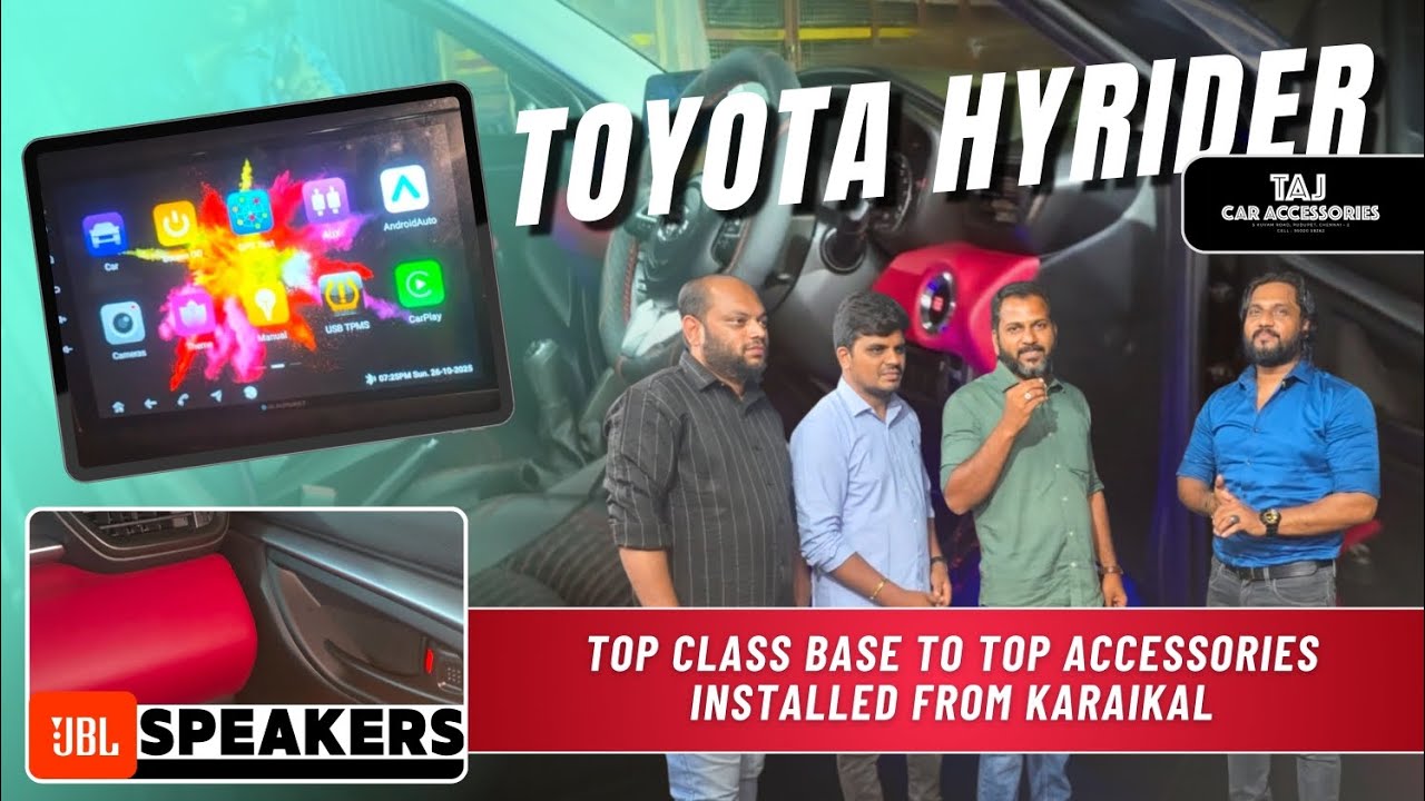 💯Toyota Hyryder Base ➜ Top Model Conversion 😱 | Android, Speakers & Steering Upgrade | Chennai 