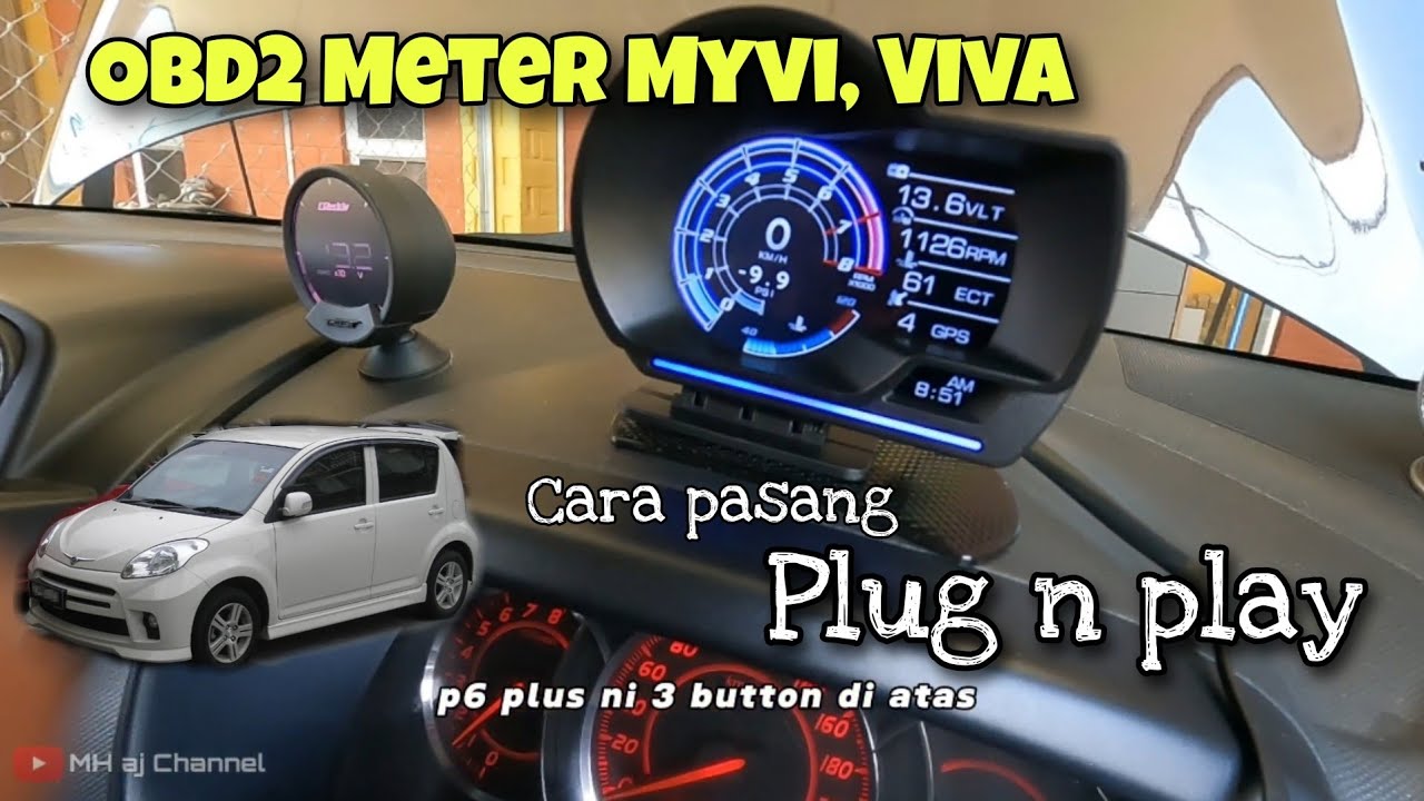 Meter OBD2 Myvi 1st Gen dan Perodua Viva || Plug and Play saja