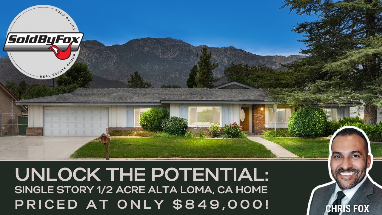 Just Listed: Single Story Half Acre Alta Loma Home