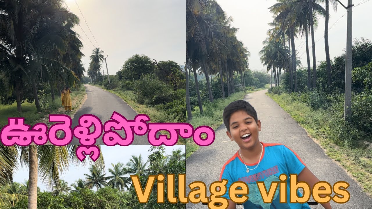 Exploring the Rural Beauty: Village Roads, Coconut Trees, and Green Fields | Village vibes