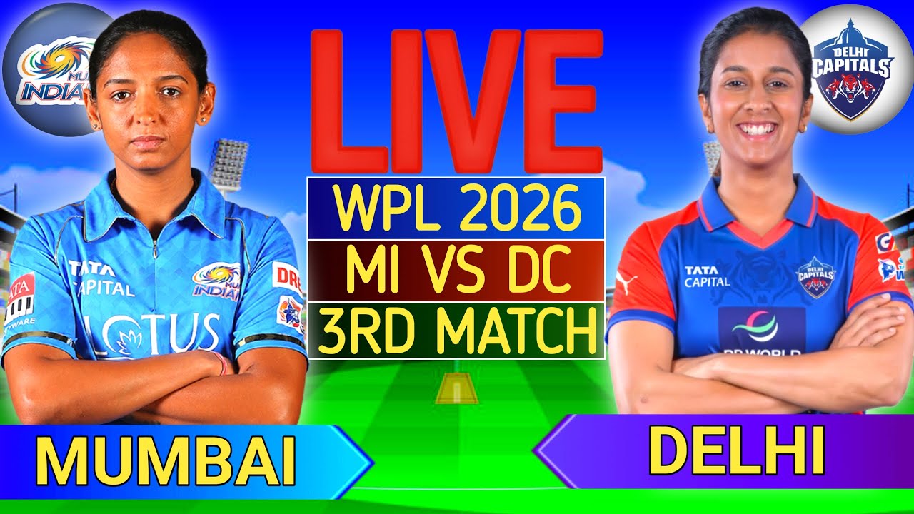 Mumbai Indians Women vs Delhi Capitals Women, 3rd Match, WPL 2026 - Live Cricket Match Scor