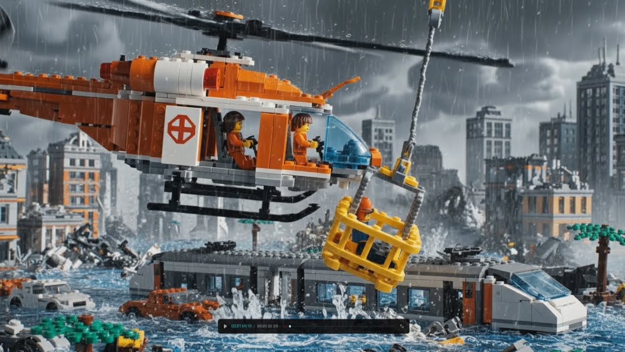 LEGO City DROWNING — Sea Level Disaster Begins #drowning #sealevelrise