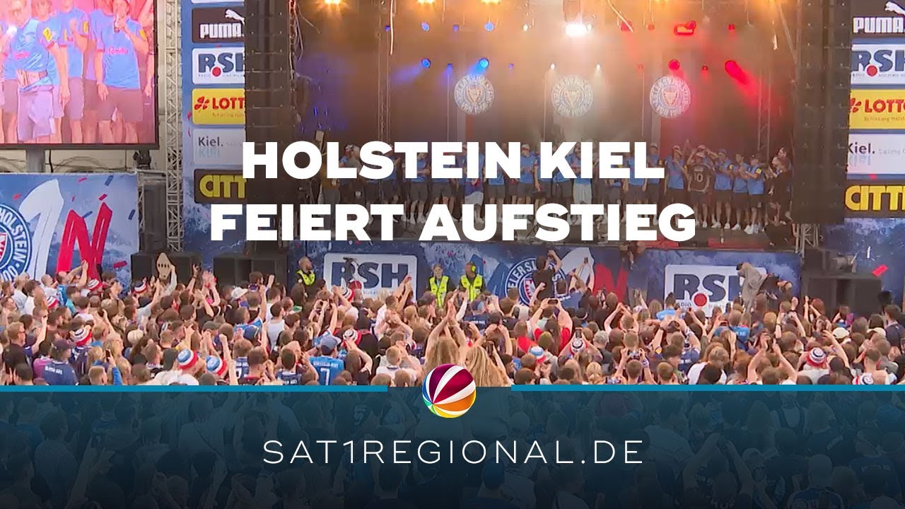 Holstein Kiel feiert den Aufstieg in die Bundesliga mit 20.000 Fans