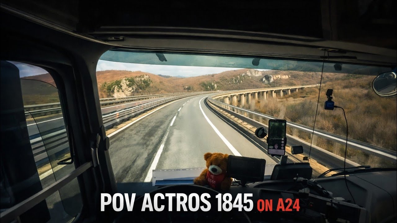 POV ASMR Mercedes Benz Actros 1845 on A24