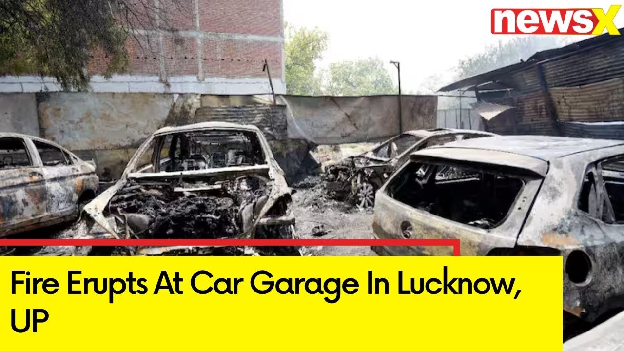 Fire Erupts At Car Garage In Lucknow, UP | Firefighters Present On The Spot | NewsX