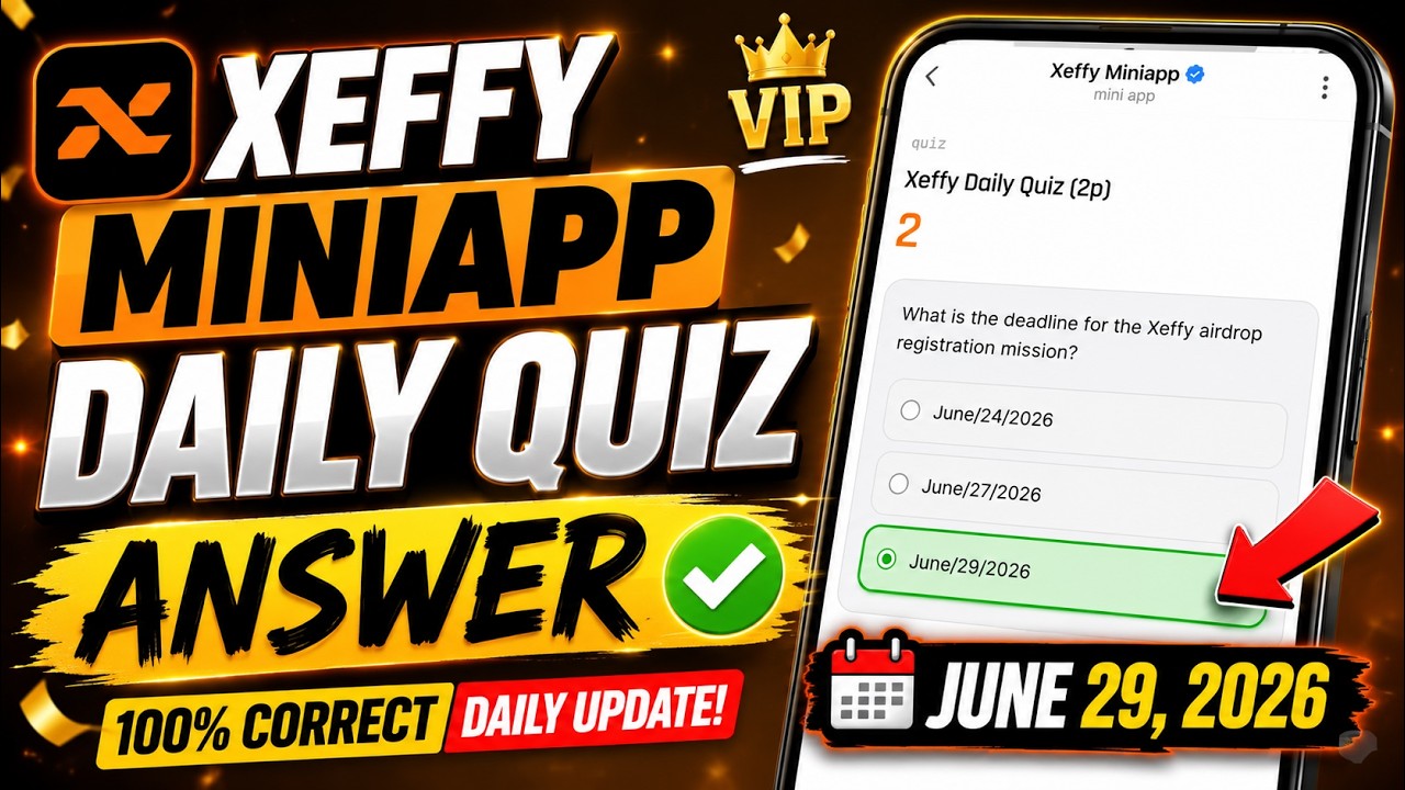 Xeffy daily(23/06/26) Quiz Answer 🔥 ICC Woman's T20 World Cup 2026 