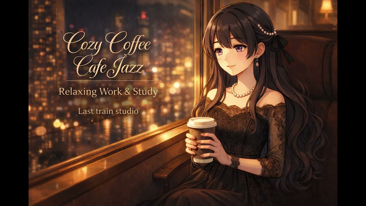 Cozy Coffee Cafe Jazz ☕ Relaxing Background Music for Work & Study - 1 Hour | Last Train Studio