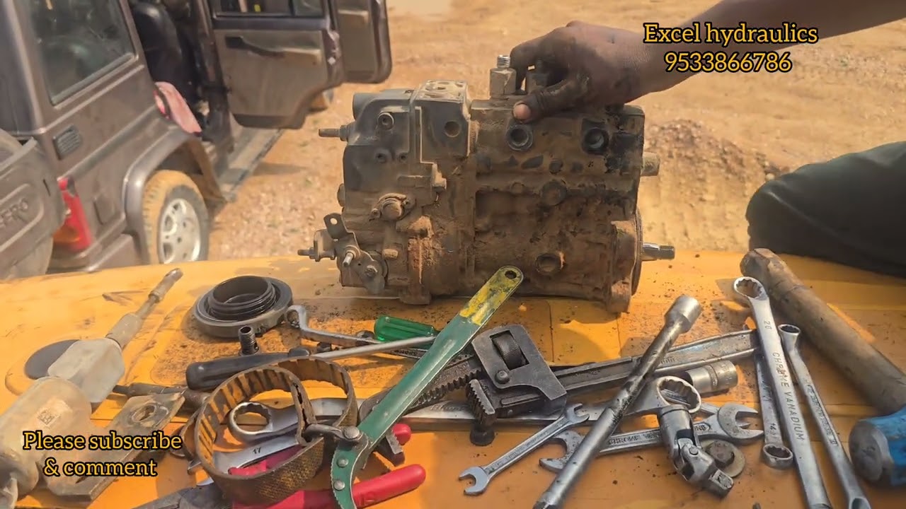 #Sany 140 hydraulic pump fitting video