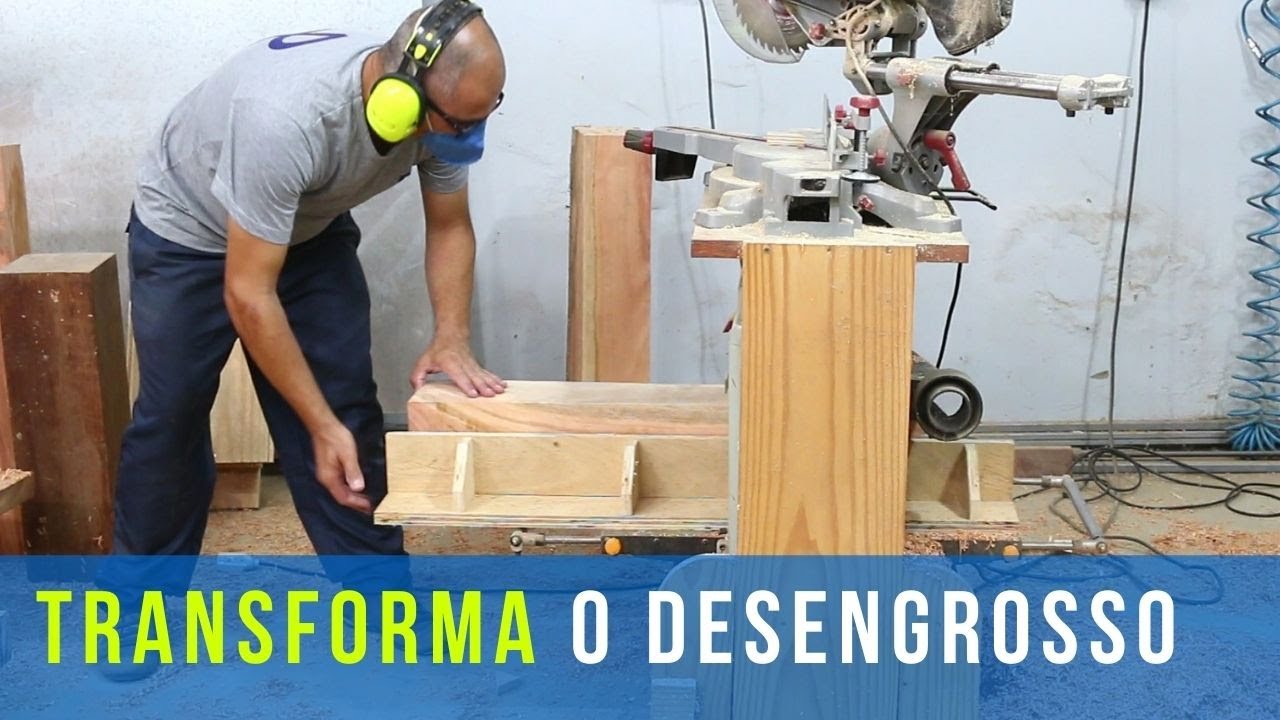 Jig para desempenar e esquadrejar madeira no desengrosso
