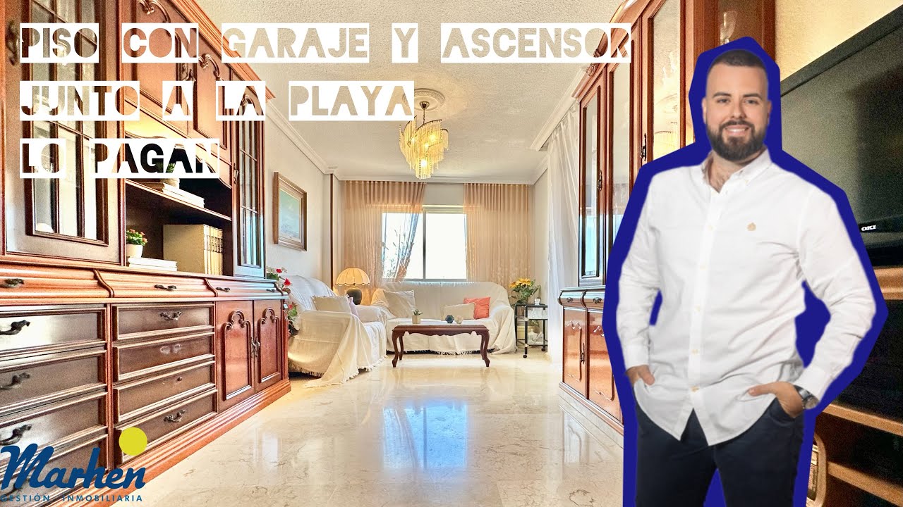 Piso junto a la playa de Villananitos en Lo Pagán con 3 habitaciones, garaje cerrado y ascensor