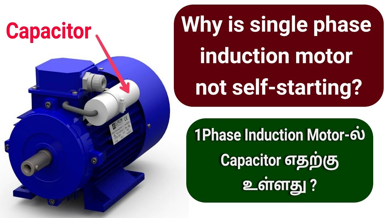 Why Single Phase Induction Motor  is not Self Starting in tamil