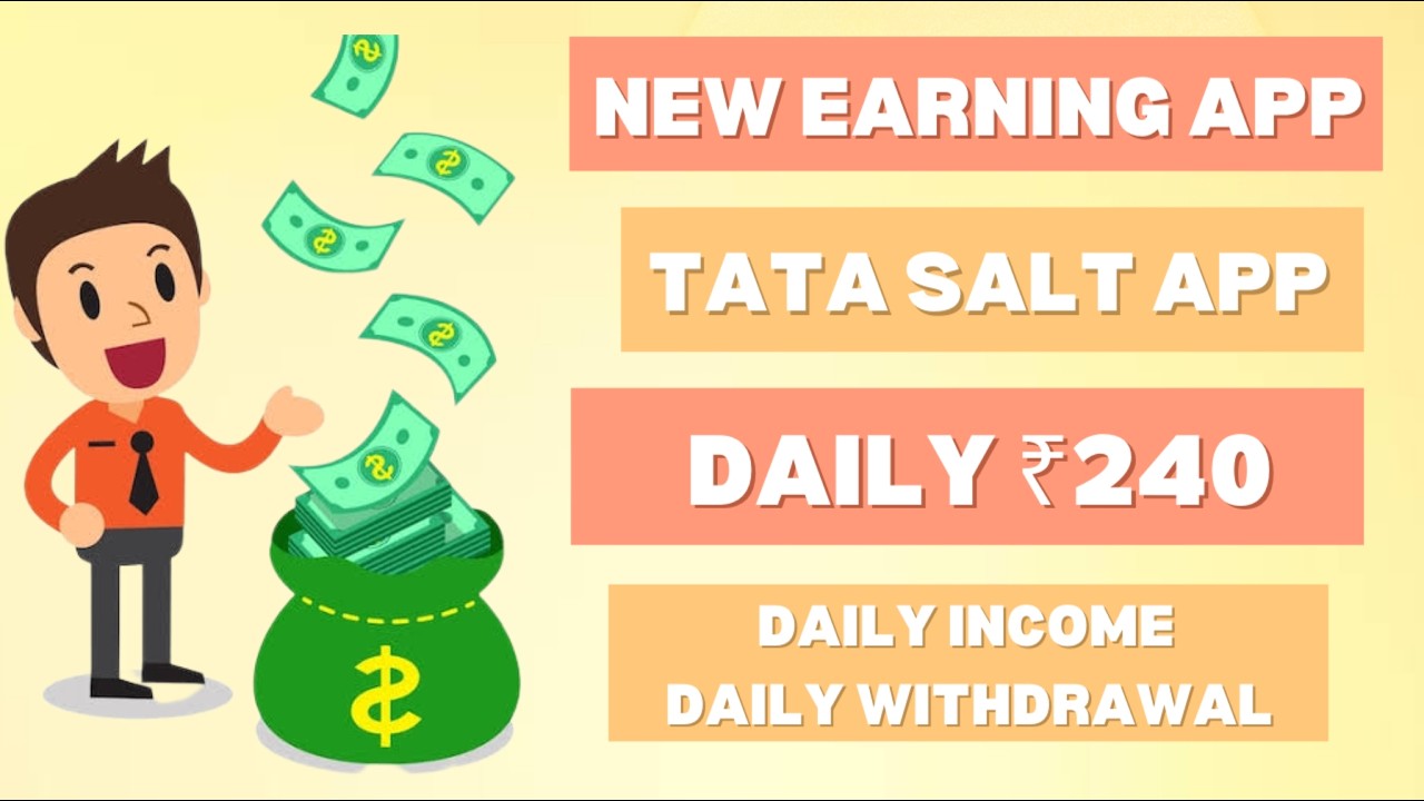 TATA SALT Earning App - Daily Income Daily Withdrawal - Daily 240/-  MMT Tamil #earningapp #money