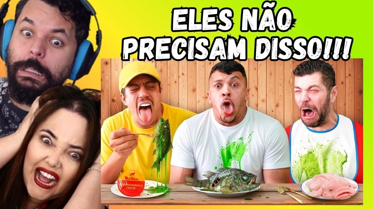 Provamos o PEIXE MAIS FEDIDO DO MUNDO e passamos MUITO MAL 🤮 (sustromming) Canal Canalha // REACT