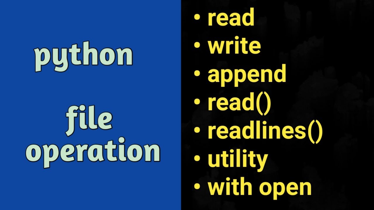 Python File Handling | Working with Files | Read-Write-Append