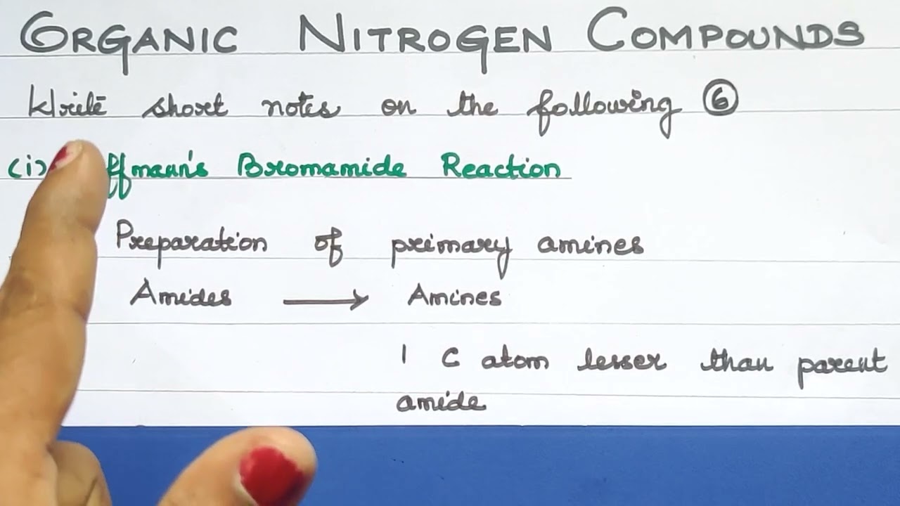 Book Exercise 6(i)/Hoffmann Bromamide Reaction/Explanation in Tamil