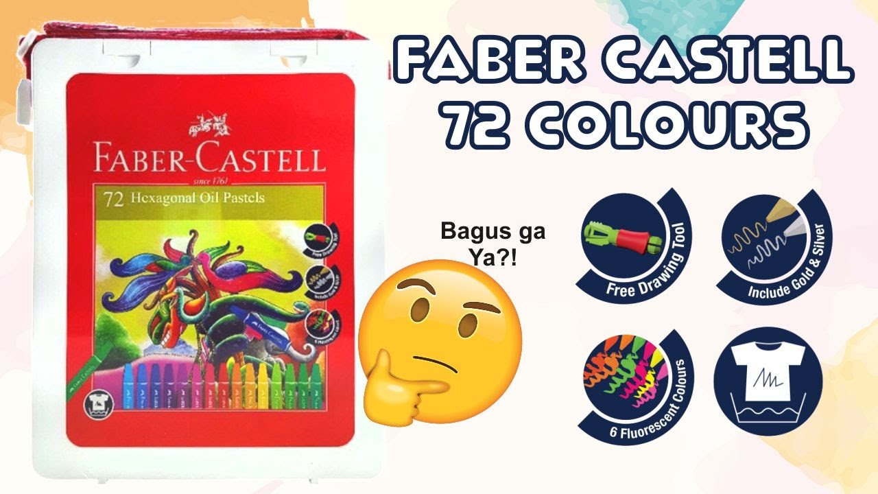 Unboxing dan Review Crayon Hexagonal Oil Pastels Faber Castell 72 Warna
