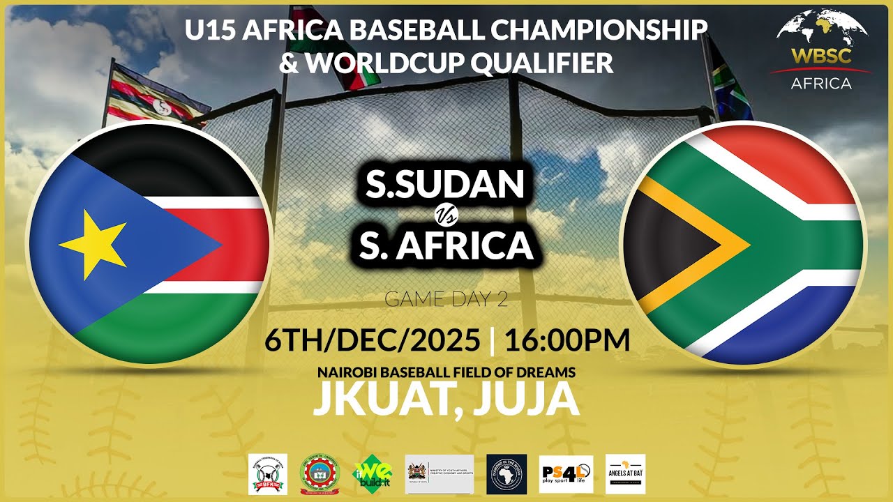 WBSC U15 AFRICA QUALIFERS SOUTH SUDAN VS SOUTH AFRICA GAME DAY TWO