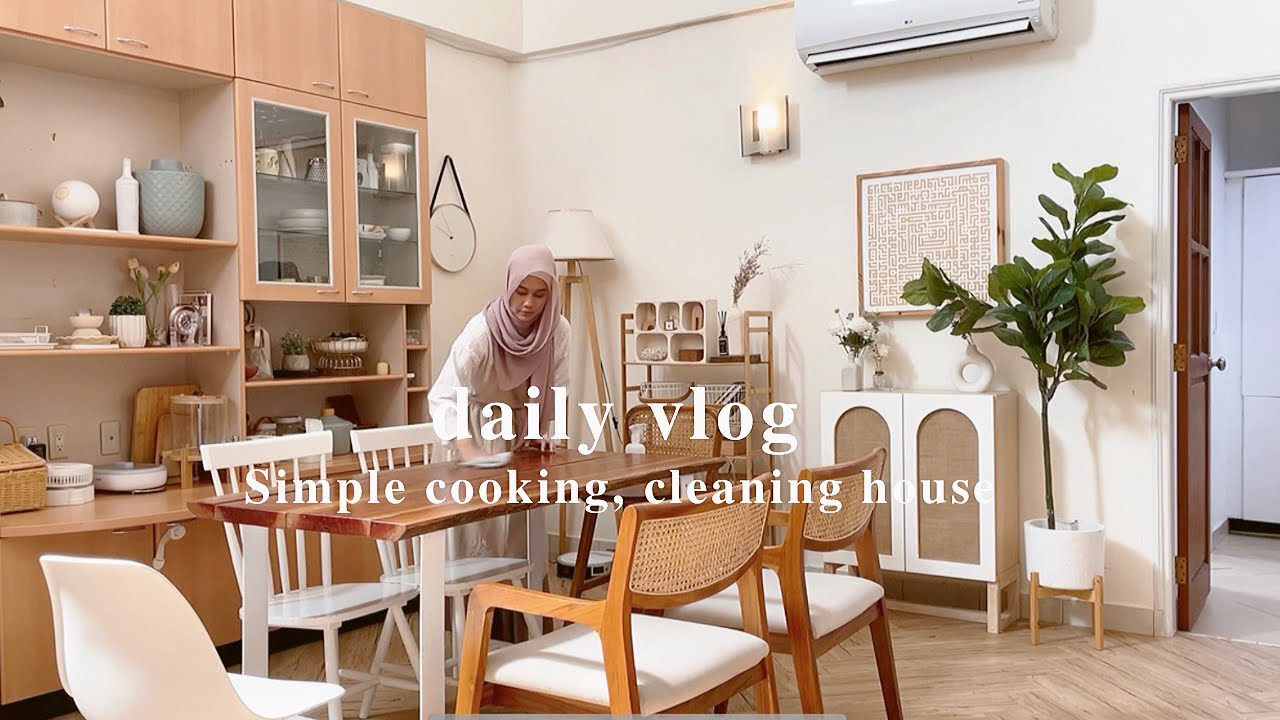 Daily vlog ibu rumah tangga, masak menu simple, tips masak praktis, beberes rumah, cleaning house