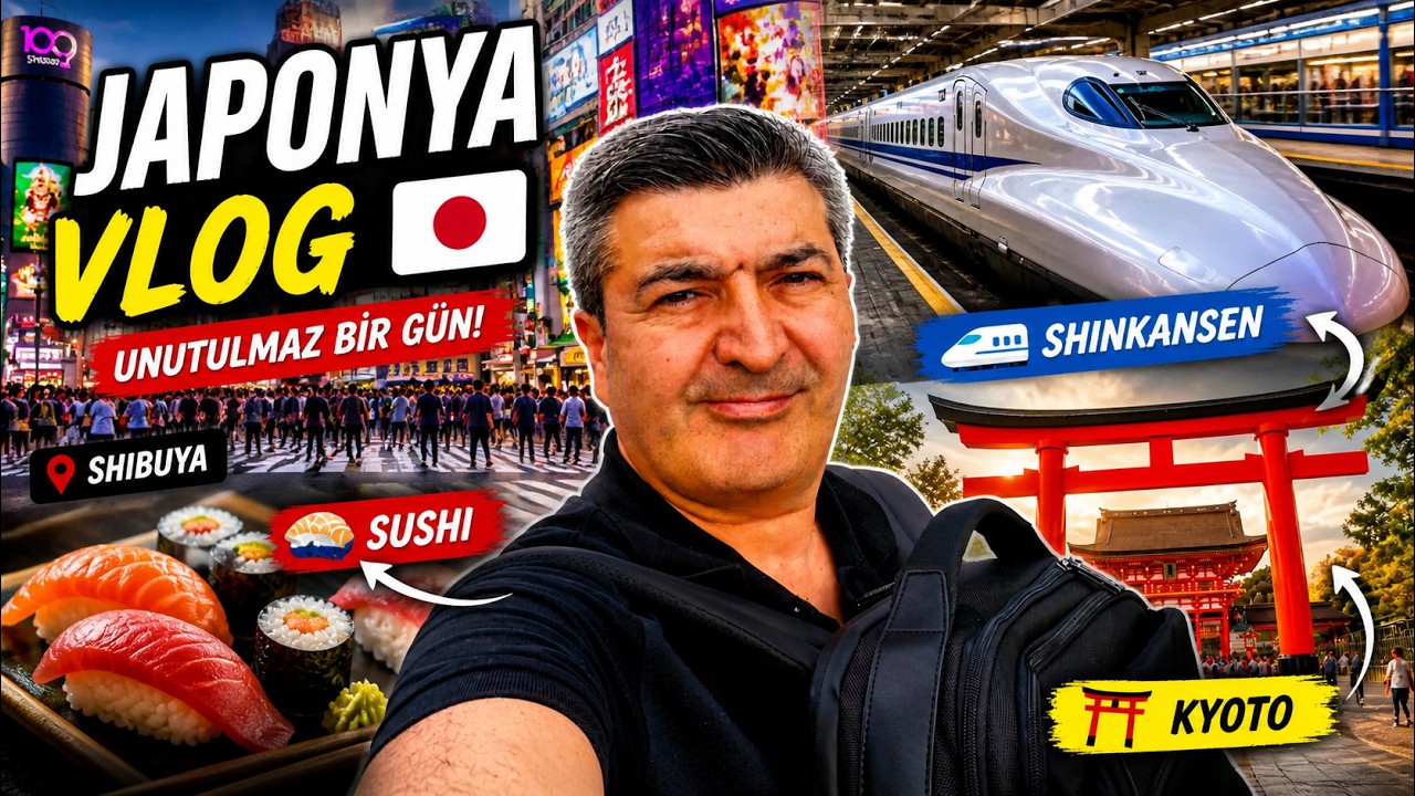 Japonya Vlog 🇯🇵 | Sushi Deneyimi, Shinkansen ile Kyoto & Fushimi Inari Tapınağı