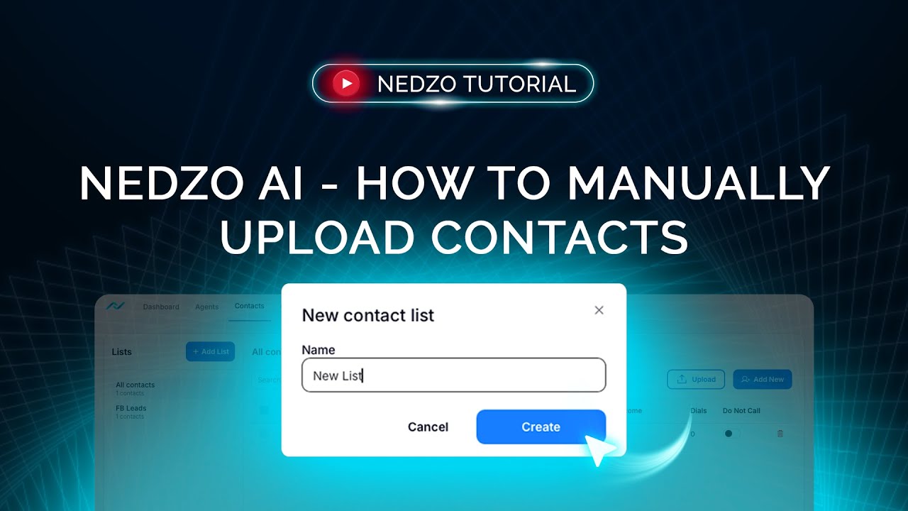 Nedzo AI - How To Upload Contacts (manually)