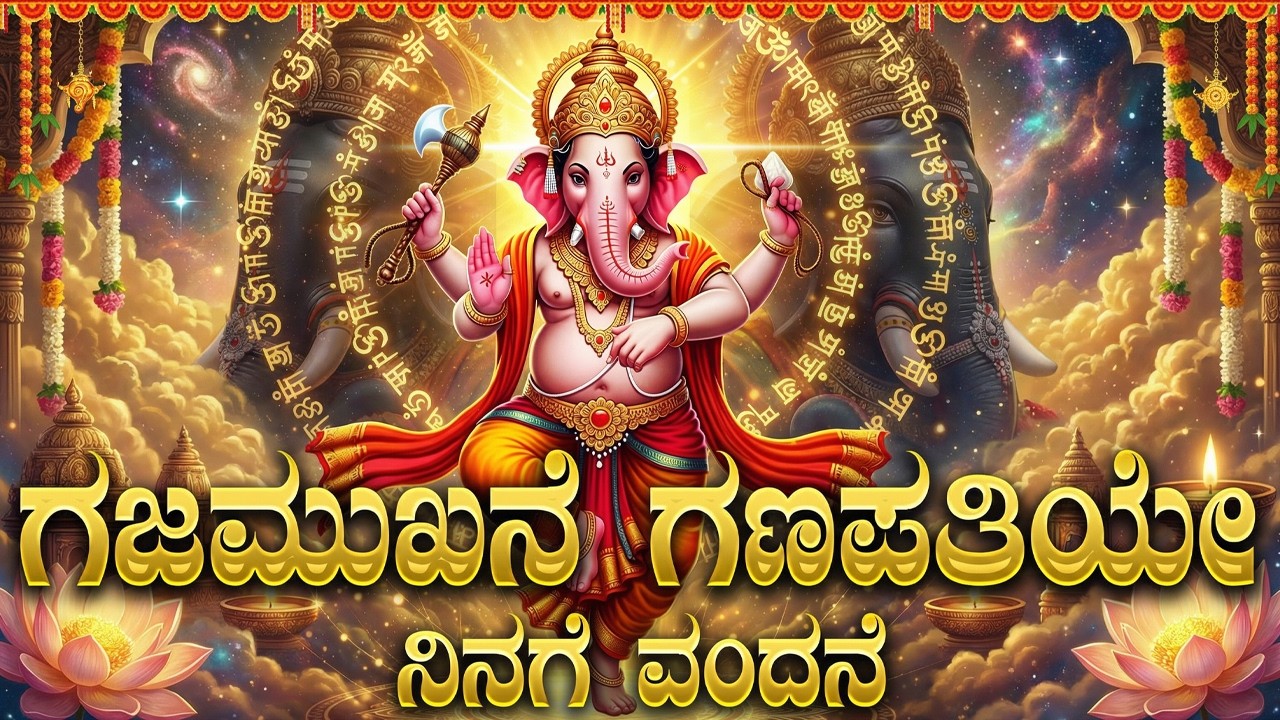 ಗಜ ಮುಖನೇ ಗಣಪತಿ || Gajamukhane Ganapathiye Ninage Vandane || Ganesh Bhakti Songs || Powerful Mantra
