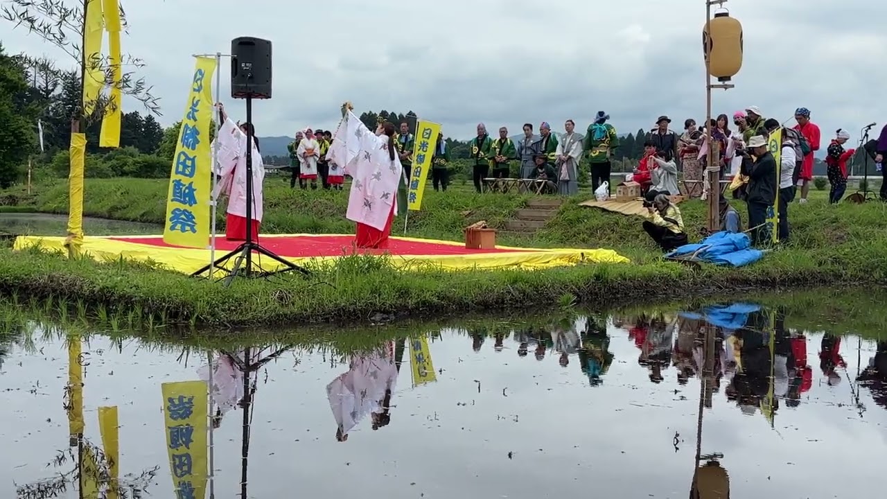 日光　森友滝尾神社　御田植祭　奉納　浦安の舞